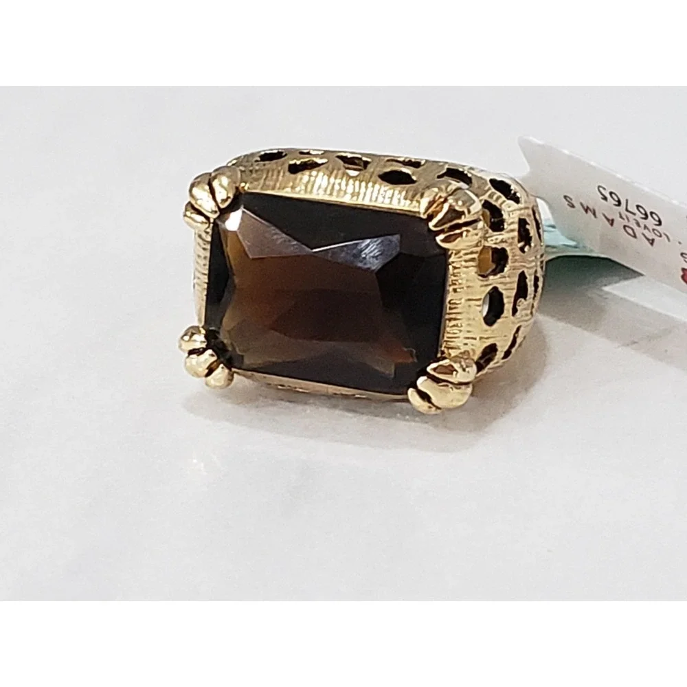 Leopard Jaguar Cocktail AMBER Ring Panther Cocktail Men Women Mob Boss Wife Gold